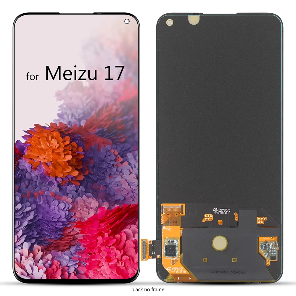 Original For Meizu 17 LCD Display Screen Touch Digitizer Assembly For 6.59 inch Meizu 17 Phone With Frame