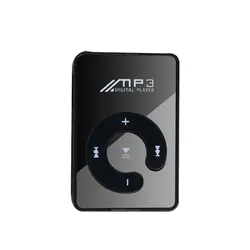 Mini mp3 portátil mini clipe de espelho mp3 player música mídia suporte micro sd tf cartão moda alta fidelidade mp3 para esportes ao ar livre