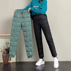 Women's Cotton Trousers Down Cotton Trousers Winter 2022 New High Waist Fashion Lightweight Mother's Casual Warm Sports Pants