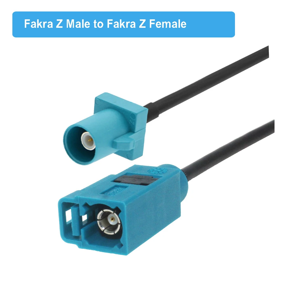 Universal Fakra Z Male / Female RAL5021 Neutral Coding RG174 Cable Auto Car Navigation GPS Antenna Extension RF Coaxial Pigtail