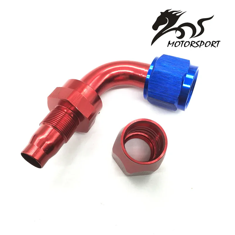 AN4-90 90 Degree Aluminum Oil Cooler Hose Fitting Swivel Hose End Fitting Adapter Oil Fuel Line