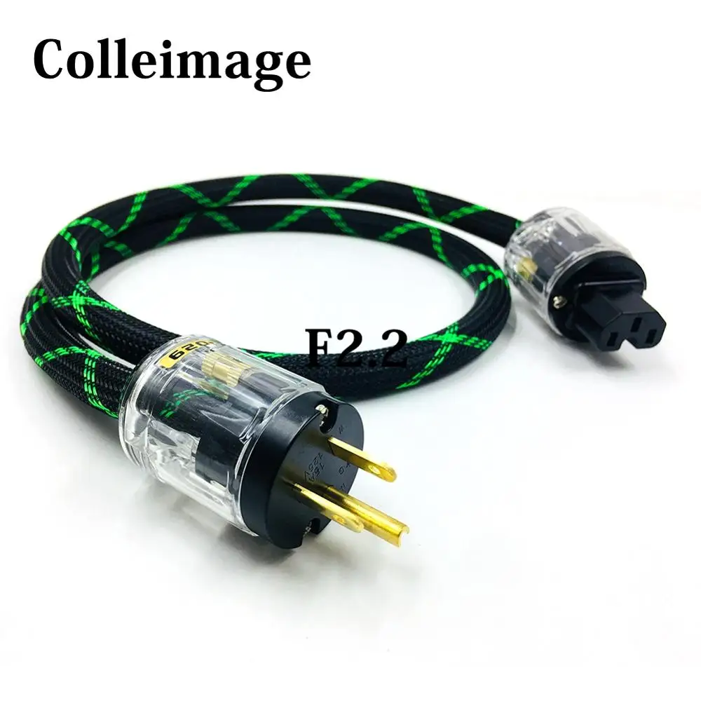 

Colleimage Furutech US Power Cord ,AC power extension cord cable, P-029/C-029 US version Connector Gold Plate