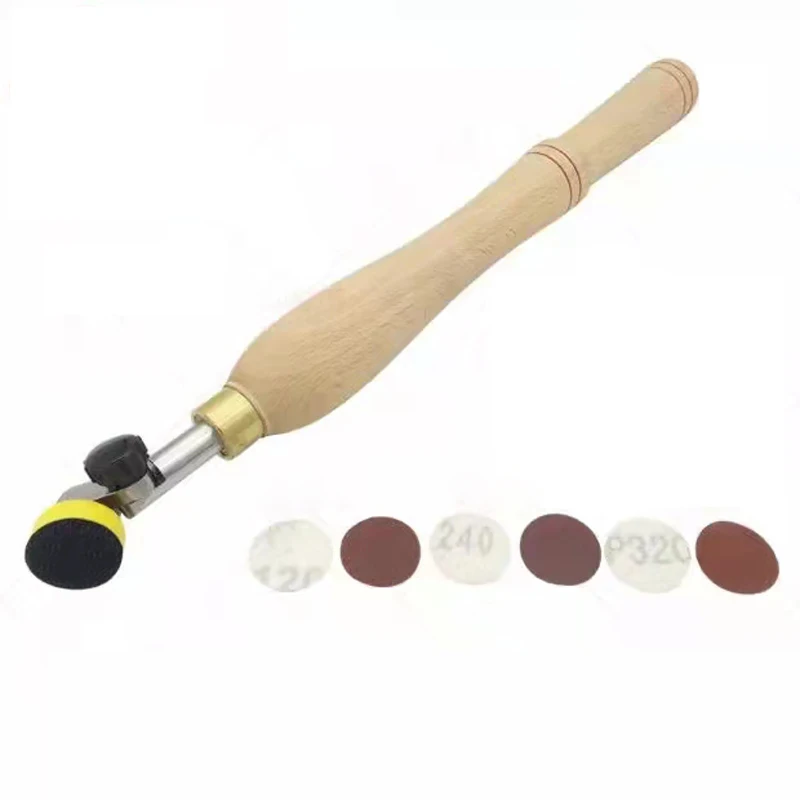 

Woodworking Wood Turning Knife Wooden Bowl Sander Polisher Sanding Tool Polish Sandpaper with Sanding Disc on Lathe