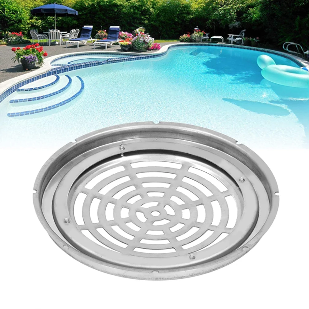 8.7 Inch Swimming Pool Drain Cover Floor Drain Round Stainless Steel Main Drainer Part Anti-clogging Grid Ground Accessary