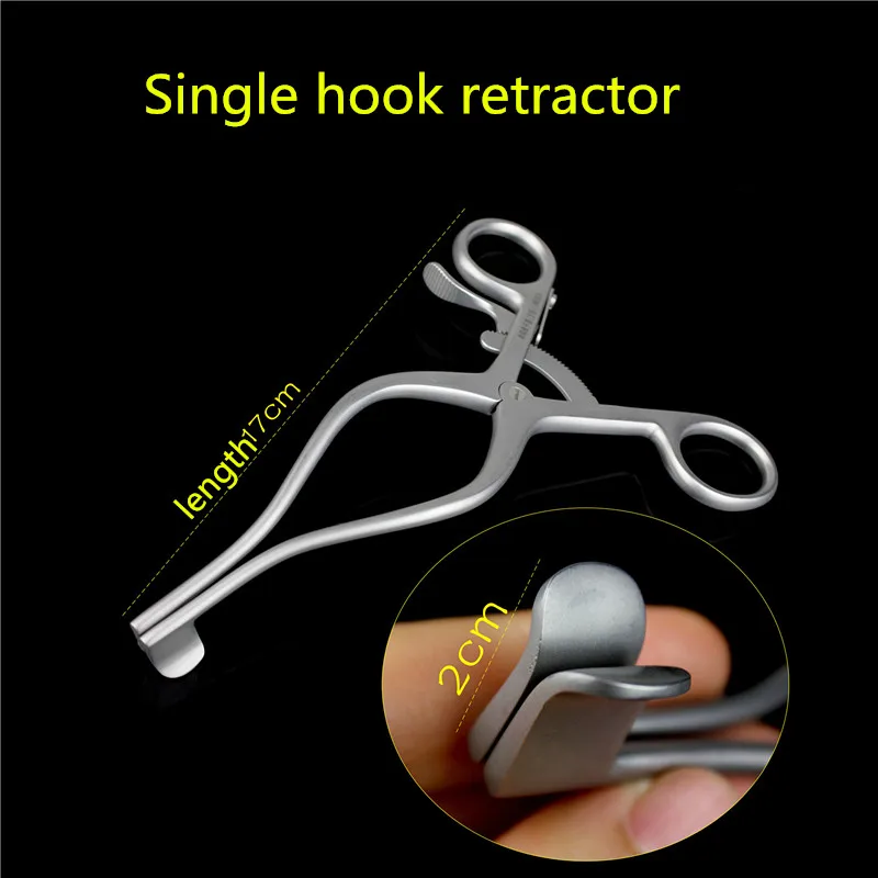 

Animal orthopedic instrument medical square single hook retractor non-invasive spine Lamina distraction forcep skin tissue
