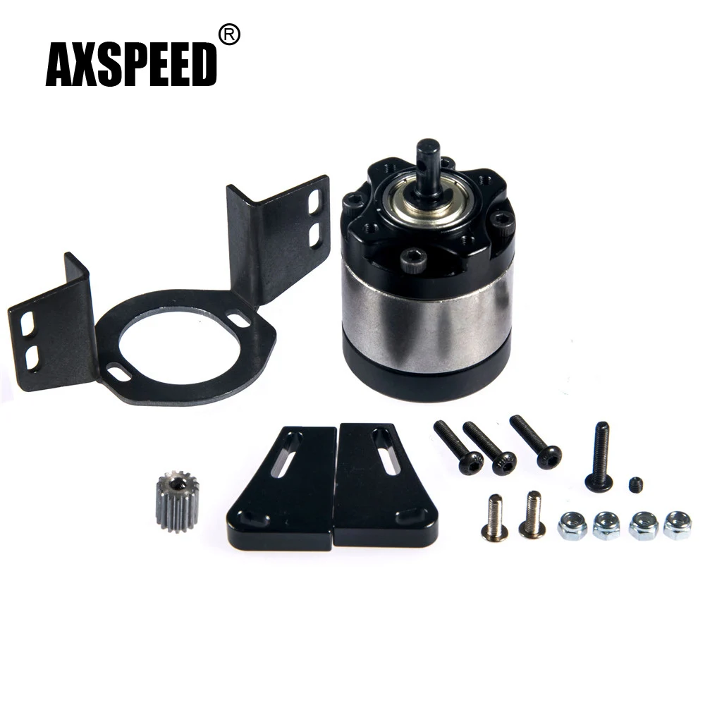 

AXSPEED Metal Aluminum 1:5 Planetary Center Gearbox Transmission Case for D90 1/10 RC Crawler Car Truck Upgrade Parts