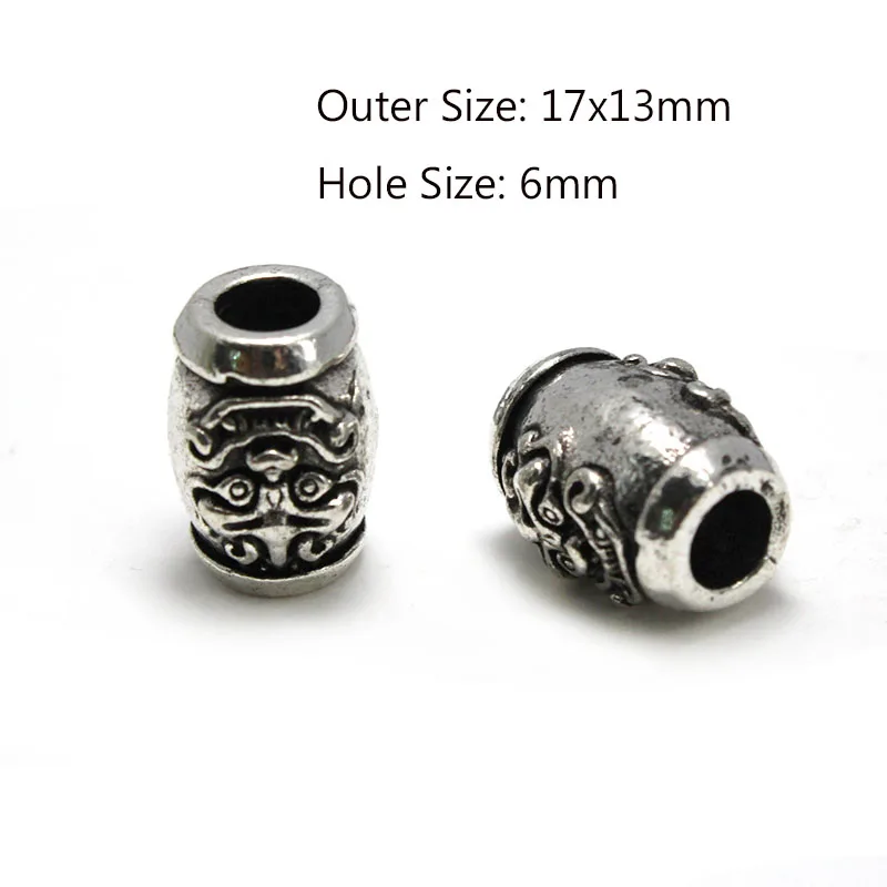 Skull Warrior Helmet Viking Rune Hair Braid Dreadlock Beard Beads Paracord Rope Knife Beads Pendant for Bracelet Keychain DIY