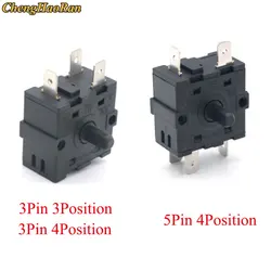 ChengHaoRan Electric Room Heater 3 Position 4Position 3 Pin 5Pin Rotary Switch Selector AC 250V 16A RT222 RT233-1-B RT233-4