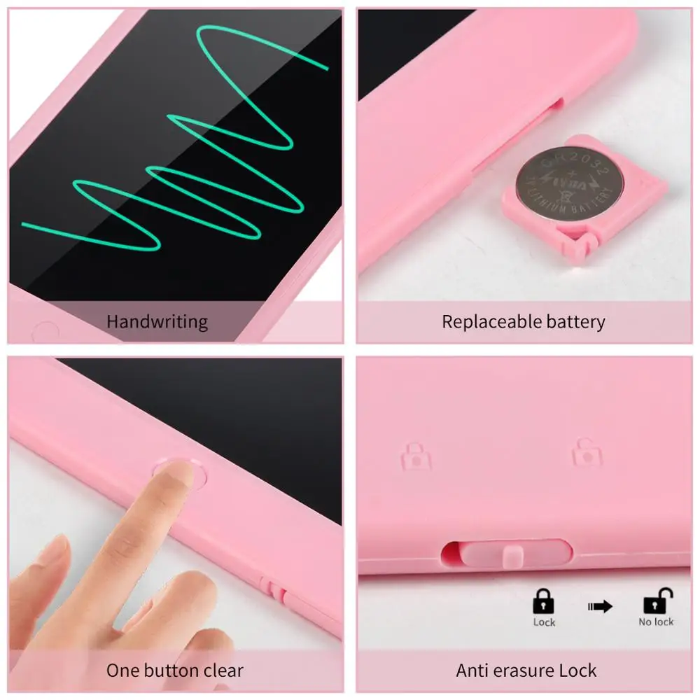 Tavoletta da scrittura LCD da 8.5/10 pollici con tastiera di blocco tavolo da disegno digitale scheda grafica elettronica per messaggi di scrittura a mano