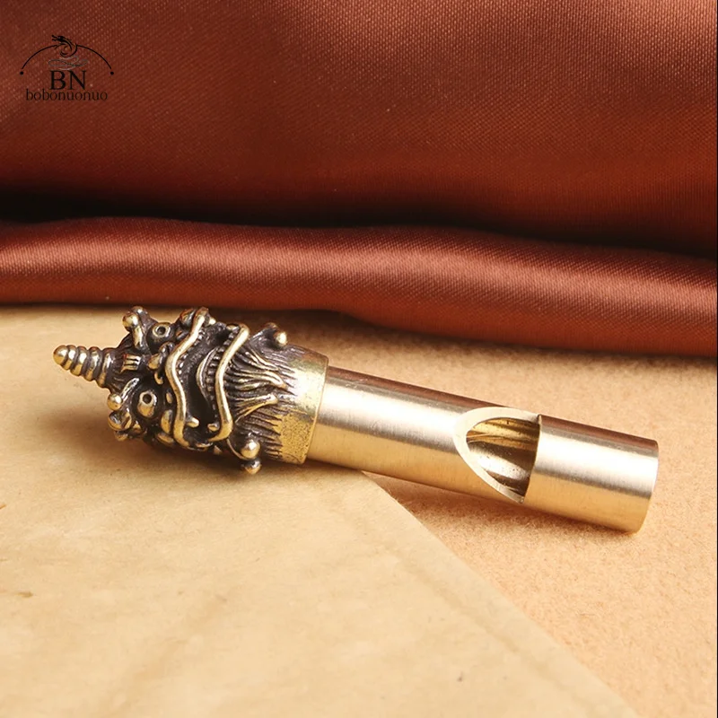 Brass Qilin Whistle Decorative Figurines DIY Decor Metal Figurine Toy Novelty Pendant for Keychain Accessoires Miniatures
