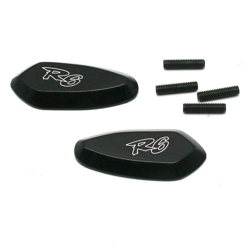 Motorcycle Black Mirror Block Off Base Plates For Yamaha YZF-R6 1999-2007 YZF R6 1999 2000 2001 2002 2003 2004 2005 2006 2007