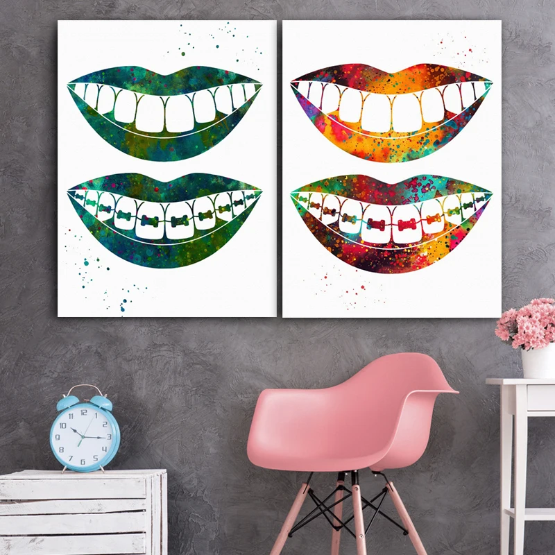 Laugh Teeth Print Surgical Ins - Home Office York recension och pris