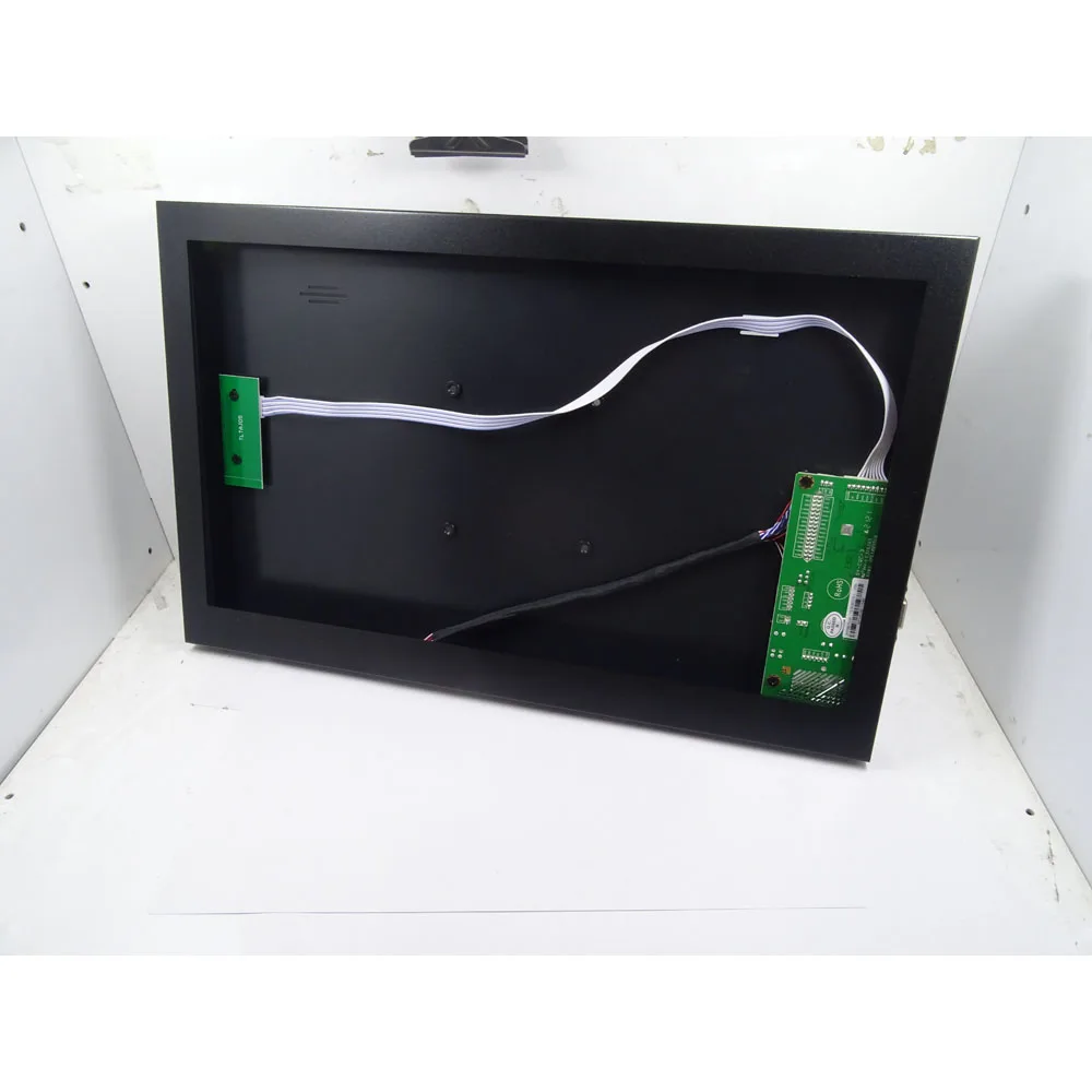 Kit de capa para painel flip de liga metálica + placa de controle 58c, compatível com vga e hdmi, tela lcd 15.6x1920, lpwf4 1080 polegadas