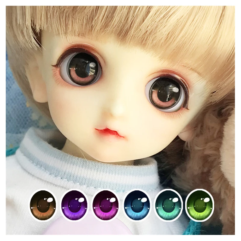 BJD eyes 14MM eye pressure 10-18-20mm 2D doll eyes for 1/8 1/6 1/4 1/3 BJD SD DD doll accessories 6 colors
