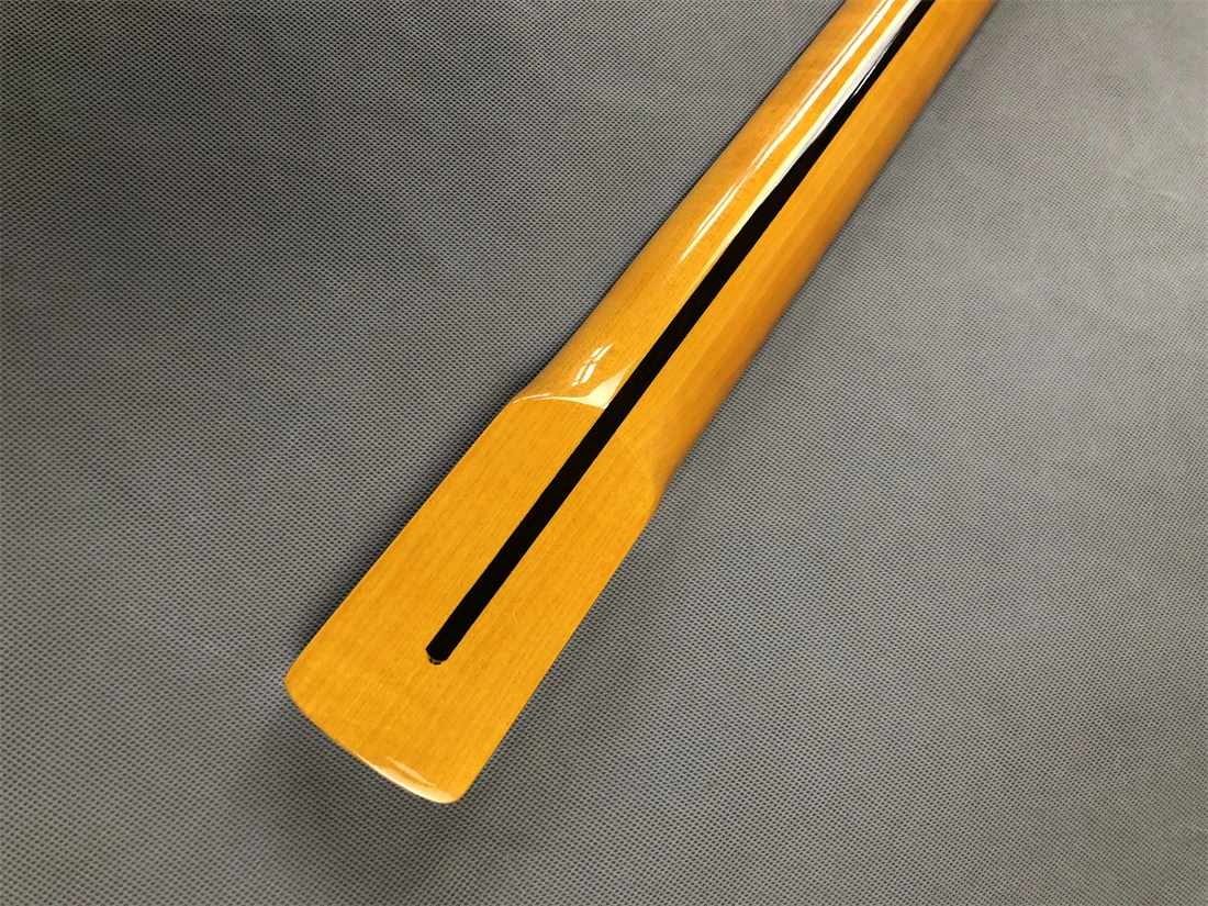 Big Head Full Scalloped Guitar Neck Maple 21fret 25.5 inch Rosewood Fingerboard Yellow Gloss finish