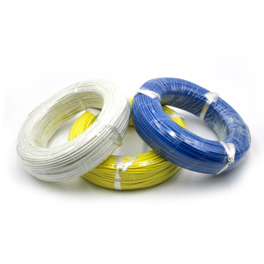 Heat resistant 300°C Glass fiber braided high temperature silicone wire and cable 0.3mm 0.5mm 0.75mm 1.0mm 1.5mm 2.5mm 4mm 6mm