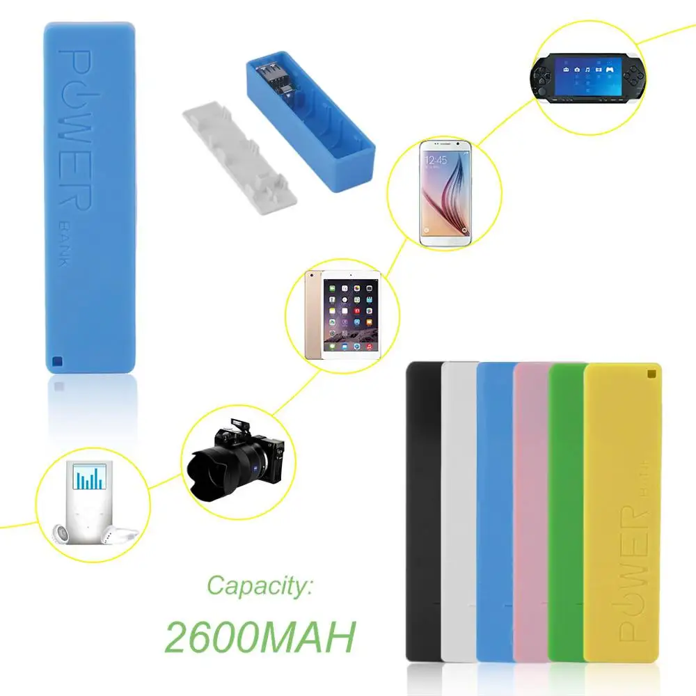 2600MAh Power Bank Powerbank Box USB พอร์ต1*18650 Power Bank Shell กรณี DIY ชุดไม่มีแบตเตอรี่