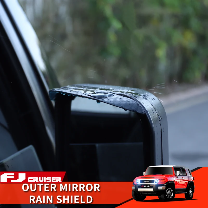 06-21 Year Toyota FJ Cruiser Accessories Exterior Modification Outer Rearview Mirror Rain Shield Decorative Protective Cover