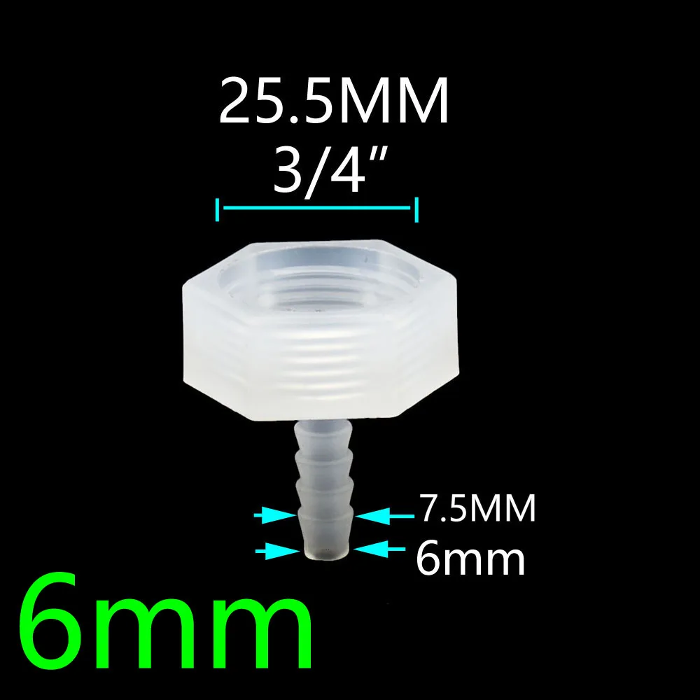 4/6/8/10/12/14/16/20/25mm Hose Barb Fittings With 1/2 3/4 Inch Female Thread Water Tube Connector Coupler Joint