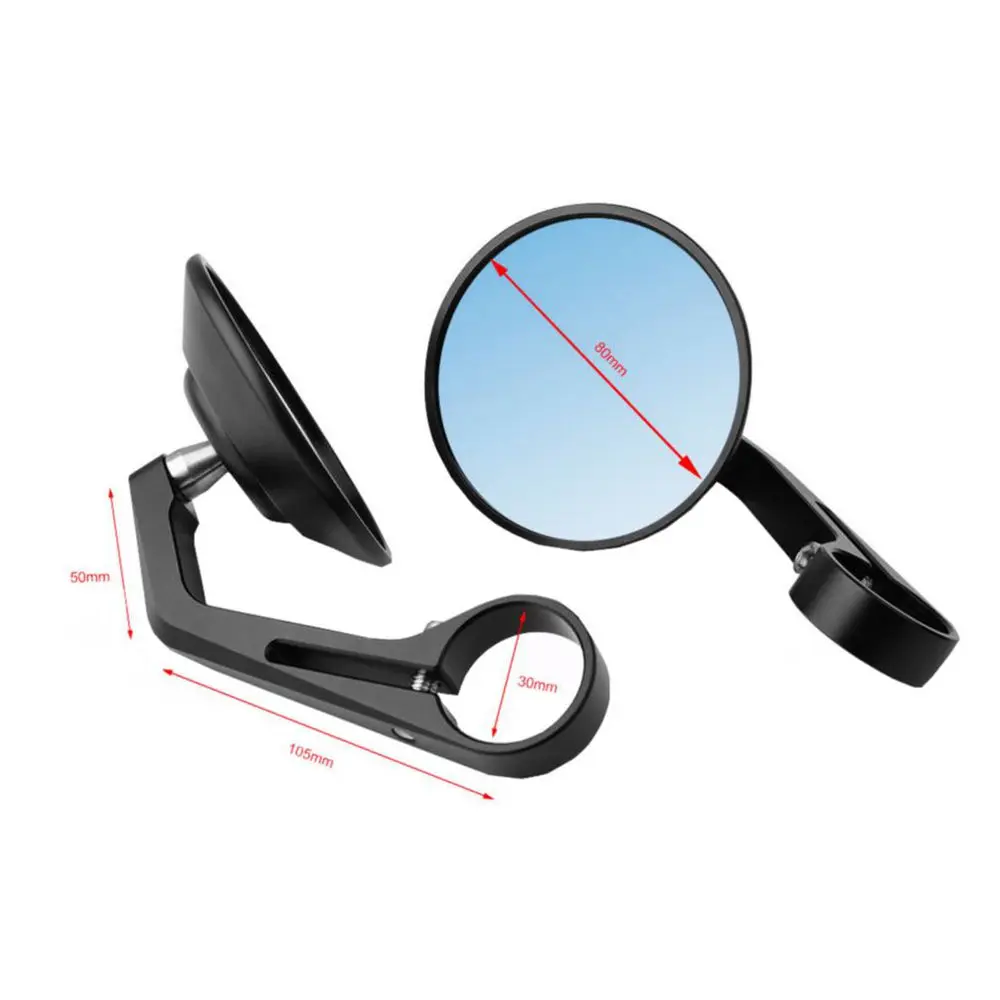 Blue Anti-Glare Glass Rear Mirror, Motorcycle Handlebar Mirrors 7/8 Handle Round for Sportster 883 Street Bike Dirt Bike Chopper