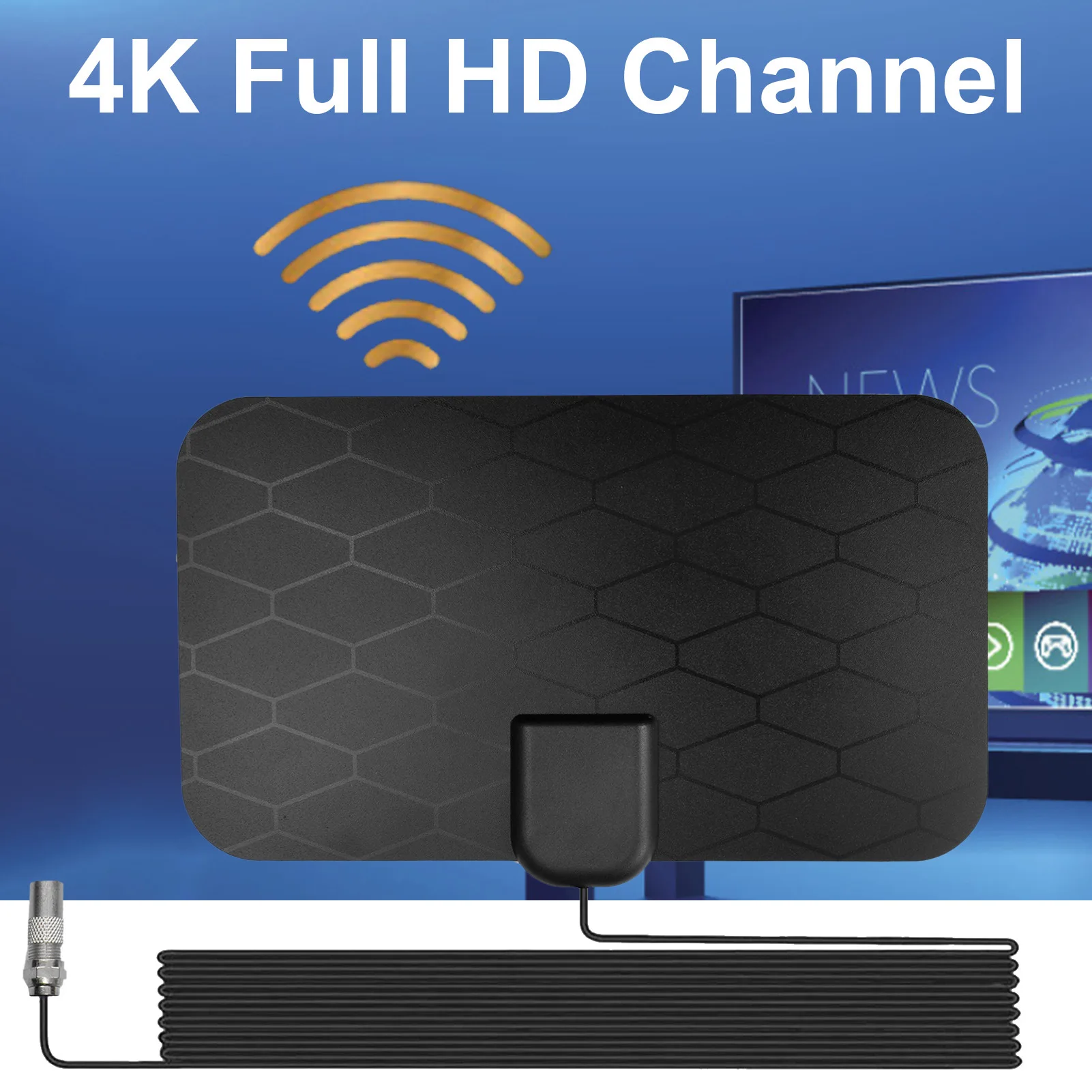 

Indoor 1500 Miles Digital Antena TV Aerial Amplified HDTV Antenna 4K DVB-T2 Freeview Isdb-tb Local Channel Broadcast