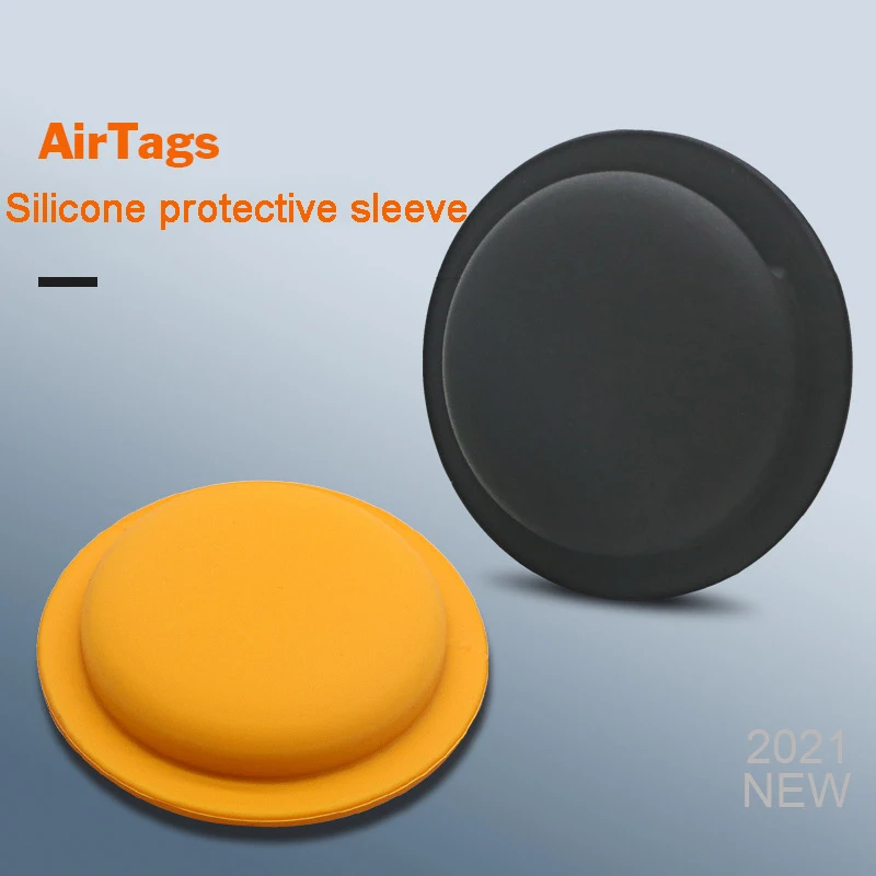 For Apple AirTag locator silicone protective sleeve Airtags anti-lost tracker adhesive installation soft cover protector