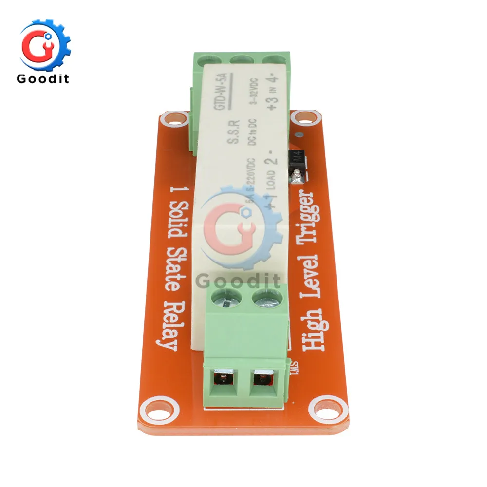 3-32V 1 Channel Relay Module SSR Solid State Relay High Level Trigger 5A For Arduino R3 Relay Module interface Board