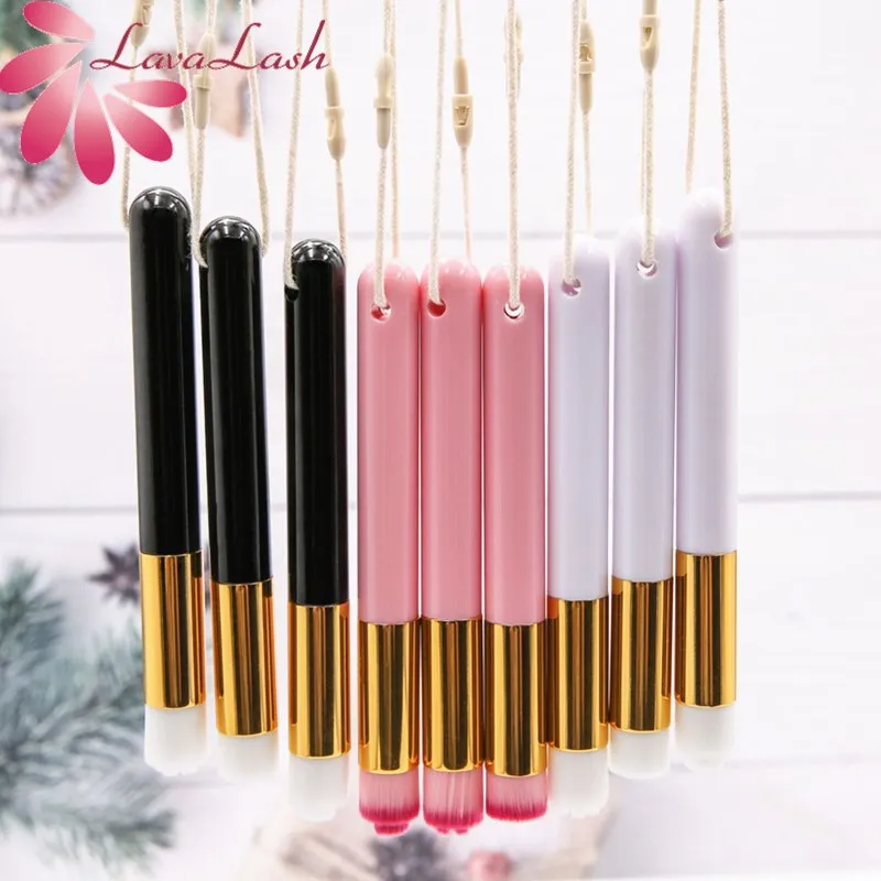 

20pcs Eyelash Cleaning Brush Nose Brushes Blackhead Clean Remover Lash Shampoo Brushes Lashes Cleanser With Rope