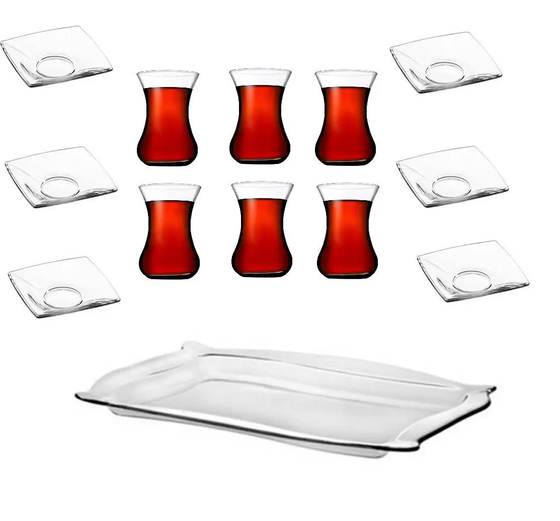 DOLBOVIPaşabahçe tray tea cup set-tea set kit 13 prç. Mug кружка coffee cup cup اكواب قهوه tazas