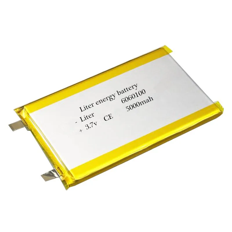 Batteria ricaricabile di energia di litro della batteria ricaricabile del litio del polimero di 3.7V 5000mAh 6060100 per il proiettore