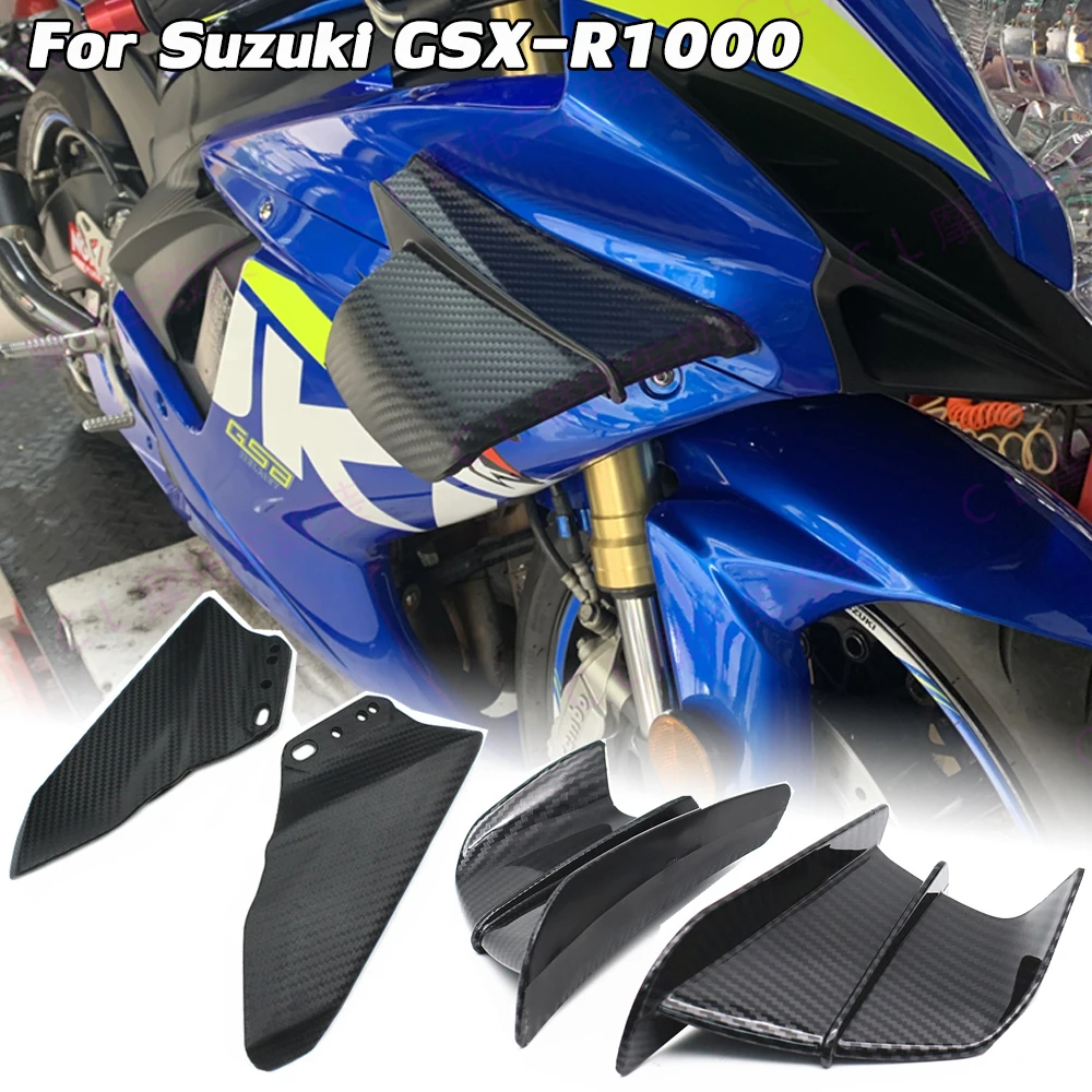 

GSXR 1000 Winglets Side обтекатель спойлера Carbon Aerodynamic Wing Для Suzuki GSX-R1000 1000R GSXR1000 2021 2020 2019 17