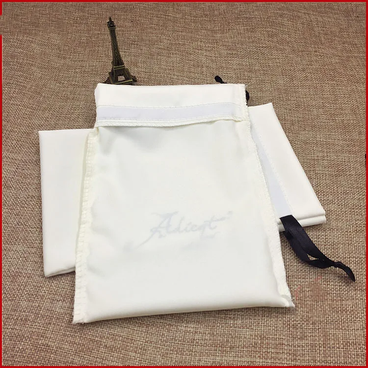 Silk bags Jewelry Satin Bag Product Packaging Pouches Custom Logo Drawstring Bags Wholesale