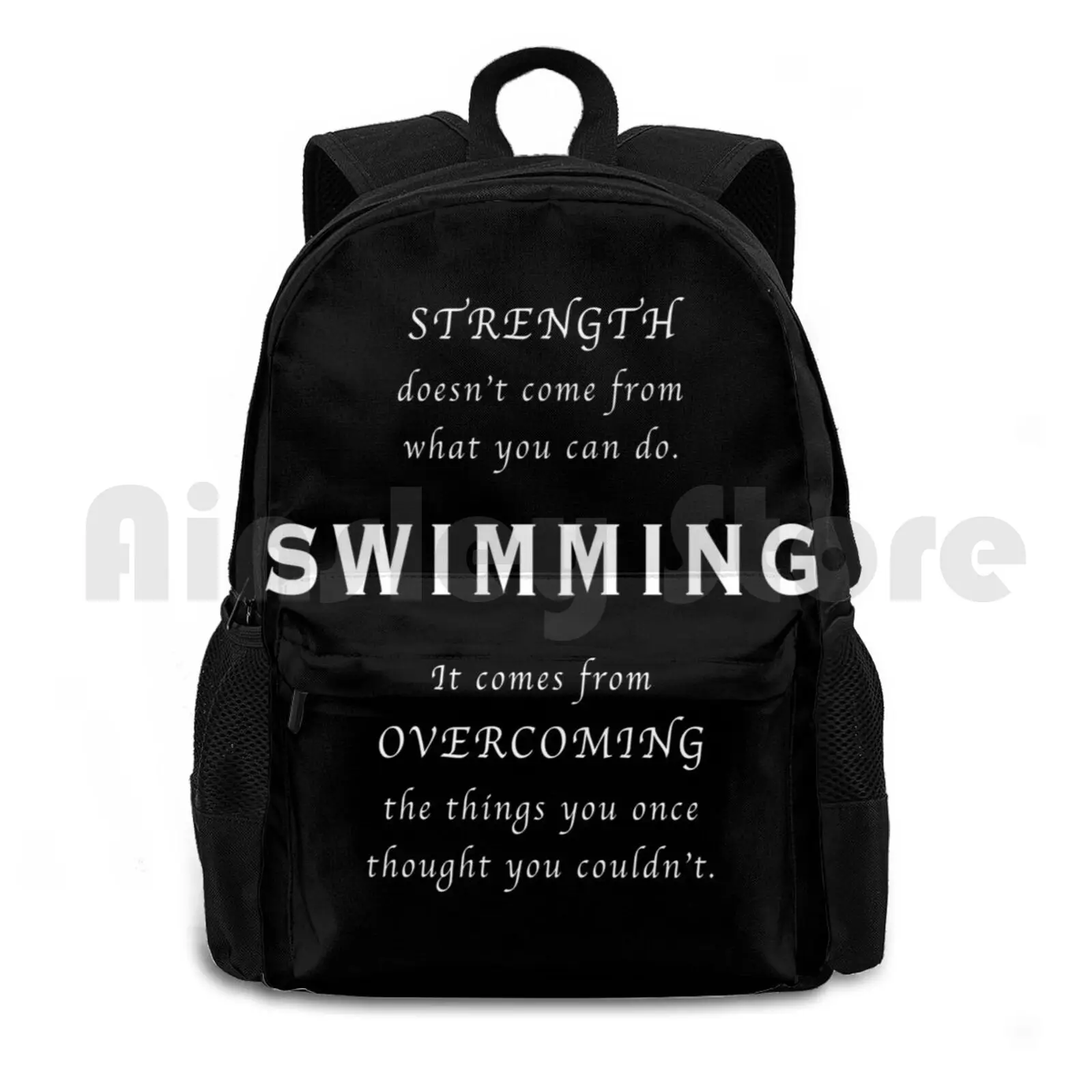 Swimming Inspirational Quote Outdoor Hiking Backpack Waterproof Camping Travel Inspirational Motivational Quotes Quote