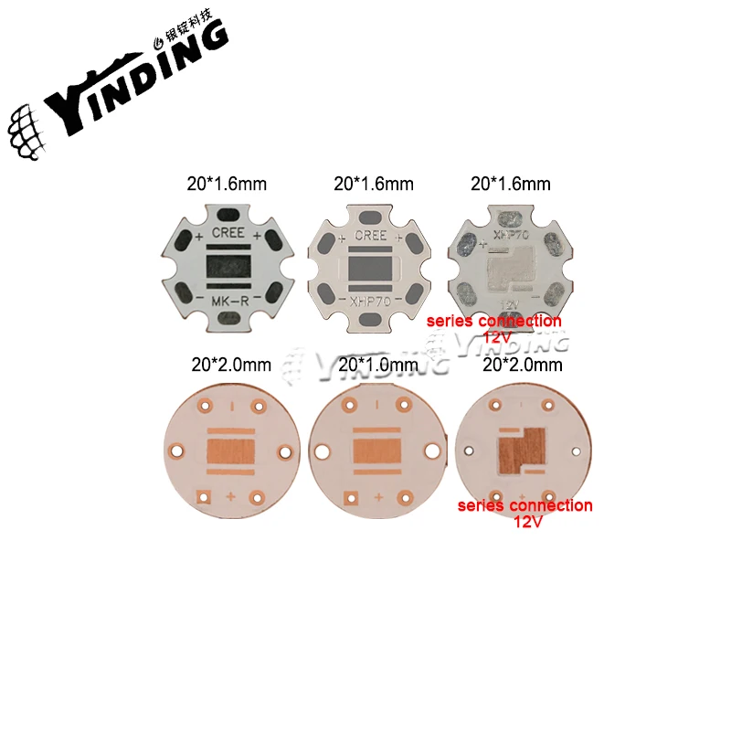 1 pz XHP70 30W 6/12V torcia ad alta potenza sorgente luminosa naturale bianco LED emettitore Chip auto faro stoppino con PCB in rame