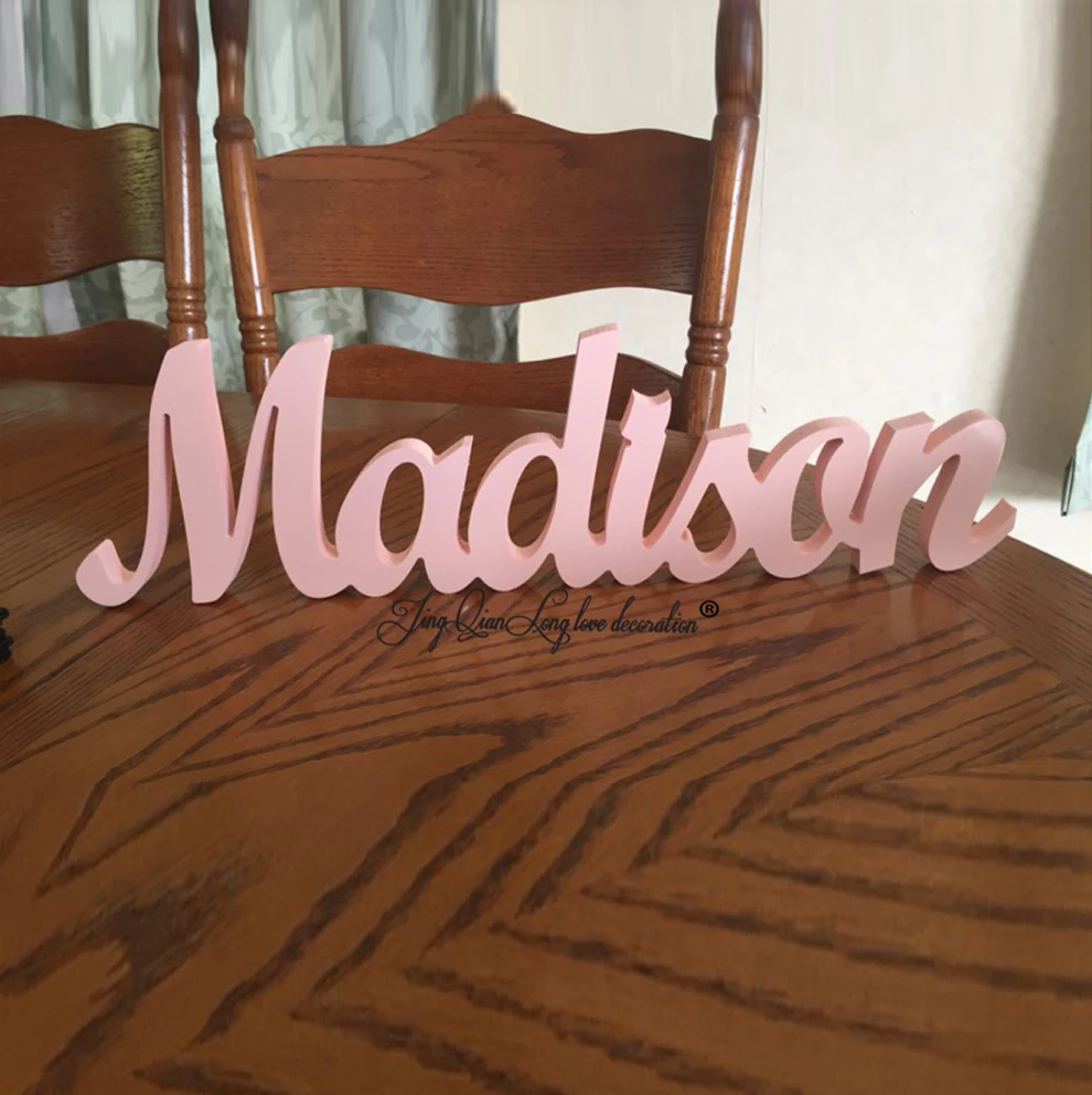 Personalized Baby Name Plaque, Wall Hanging, Wooden Wall Art, above a Bed Custom Children\'s Name