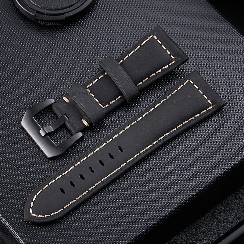 Top Watchbands Cow Leather Watch Bracelet for Panerai Samsung Super Quality Genuine Leather Strap 20mm 22mm 24mm 26mm sport band