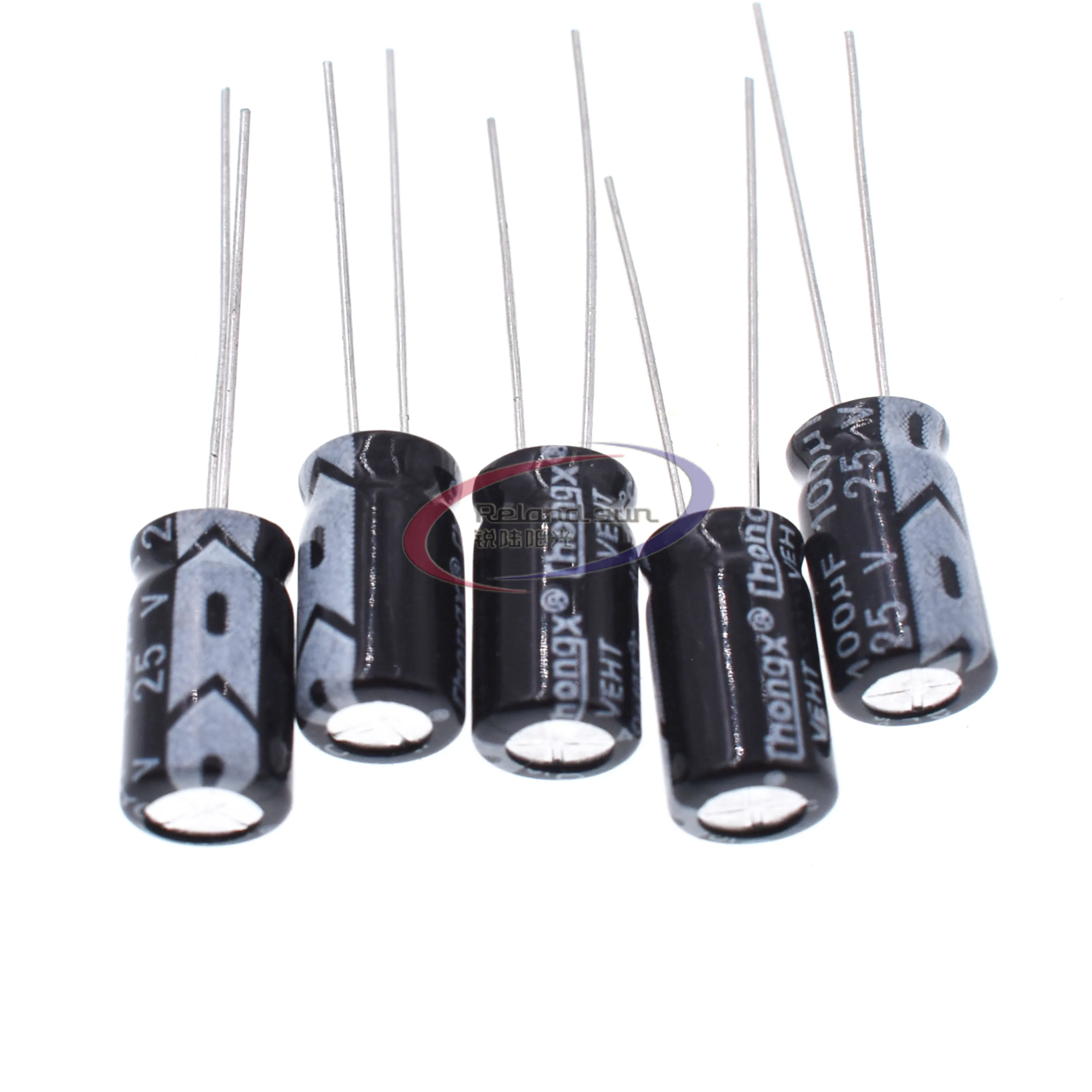 50PCS 25V 100UF  6.3 x 11mm Aluminum Electrolytic Capacitor High Frequency