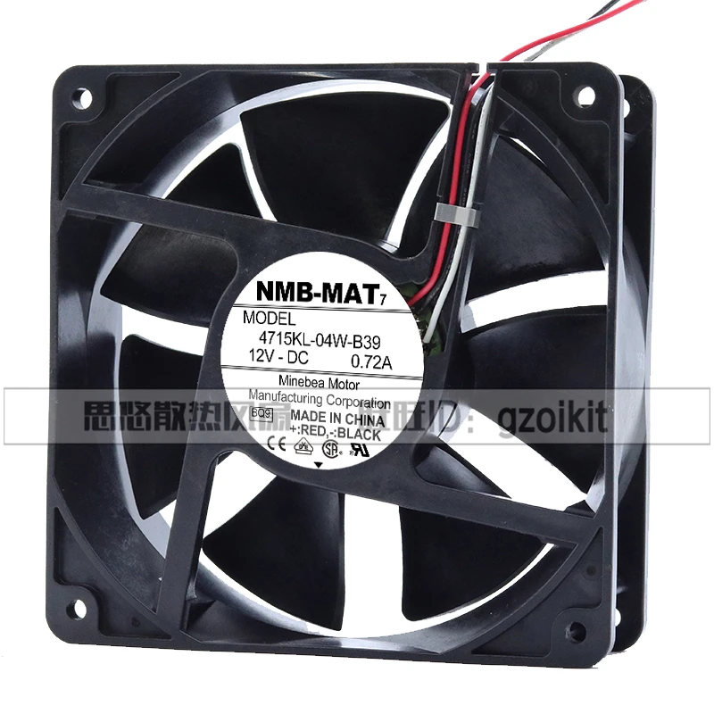 Original NMB-MAT 4715KL-04W-B30/B39 12V 0.72A 12038 12CM Gale volume power supply chassis fan