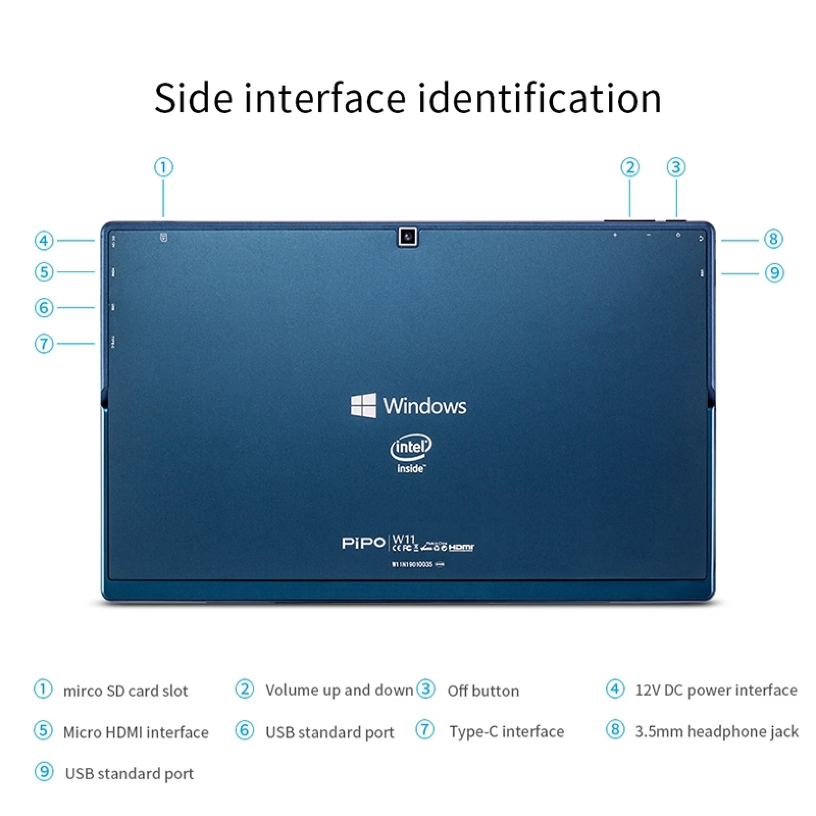 PibagW11-Tablette PC Windows 10 Intel Gemini Lake N4120, 2 en 1, 8 Go de RAM, 11.6 Go, 128 Go SSD 256 Go, 512 pouces, Façades Core avec stylet clavier