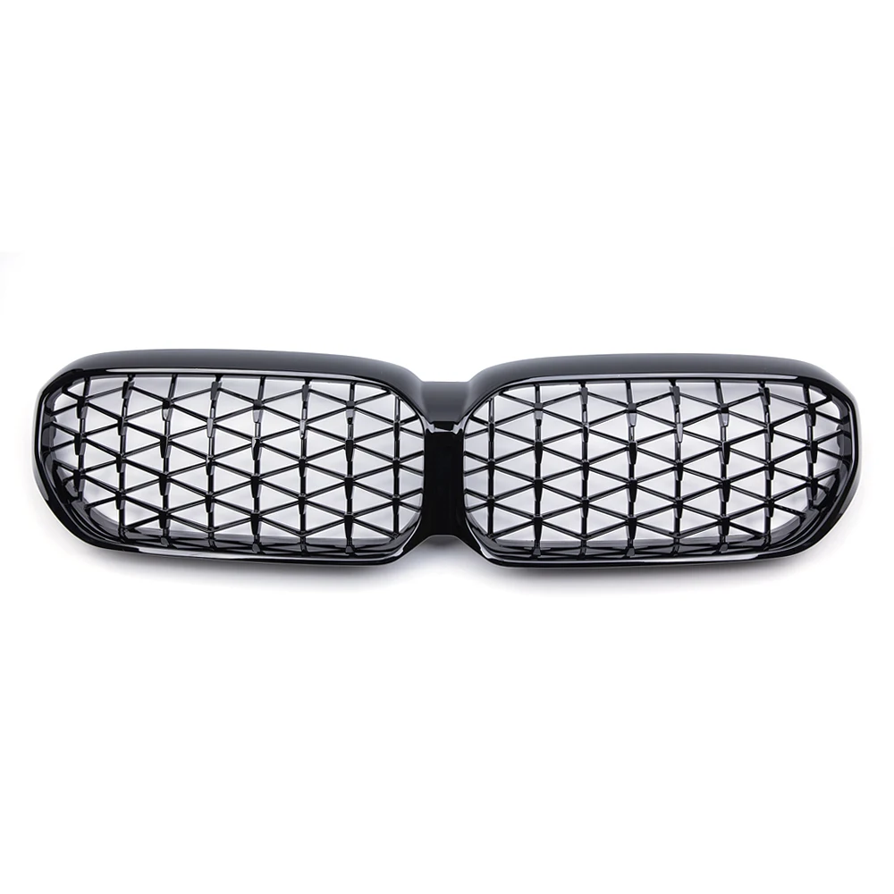 A Pair Diamond Style Auto Accessories Car Front Kidney Grille Grills Gloss Black For BMW 5 Series G30 G38 2021 Car Styling