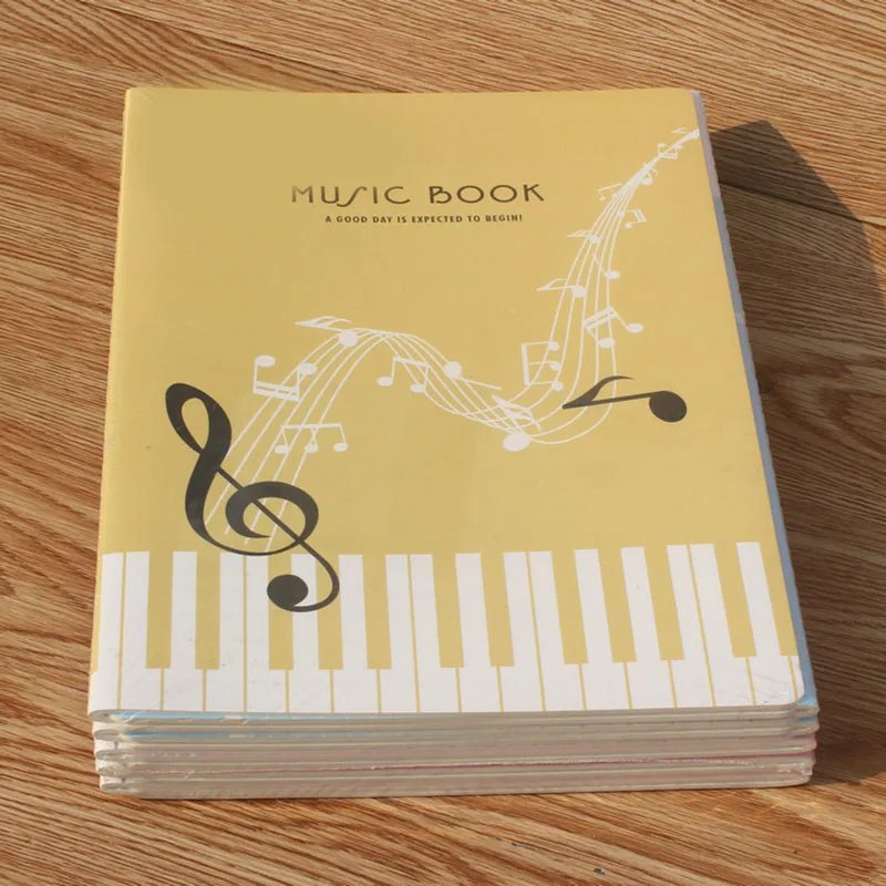 4pcs Random Creative Sheet Music Books Fashion Simple 36 Sheets Piano Music Notebook For Student Practical Music Exercise Book