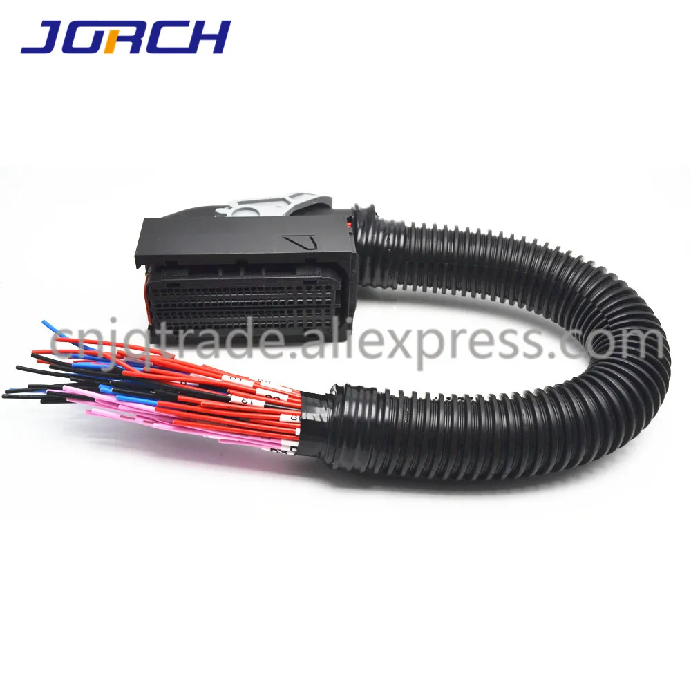 1set 96Pin Way Delphi ECU Connector Auto PC Board Socket With Full Pin Wiring Harness Pigtail for DCM3.2