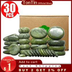 Tontin Jade glasur heißer stein massage Set massager zurück massageador Gesundheit Pflege steine für massage wirbelsäule basalt lava stein spa