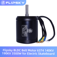 Flipsky BLDC Belt Motor 6374 190KV 3250W for Electric Skateboard with waterproof and dustproof function