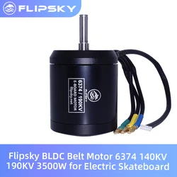 Flipsky BLDC Belt Motor 6374 190KV 3250W for Electric Skateboard with waterproof and dustproof function