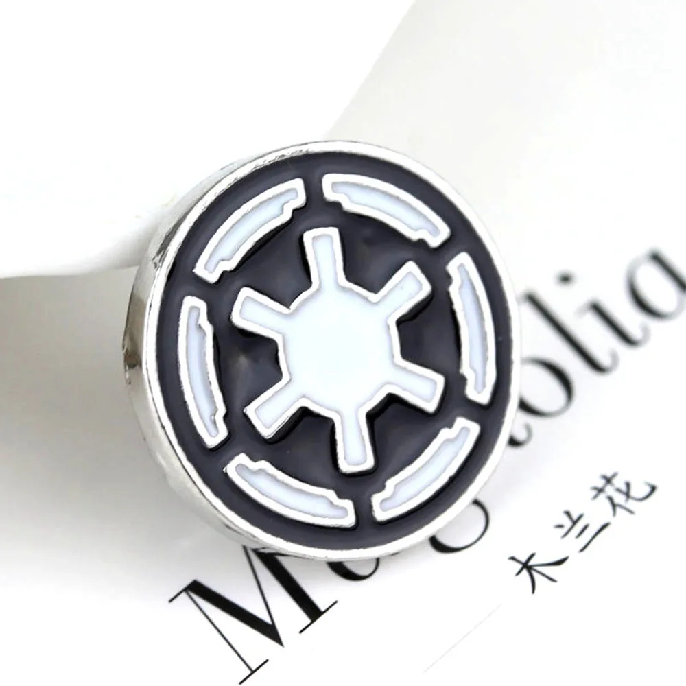 مارفل فيلم الحروب المجرة الإمبراطورية شعار بروش المينا دبوس أزياء الرجال والنساء مجوهرات على ظهره الملابس شارة #4