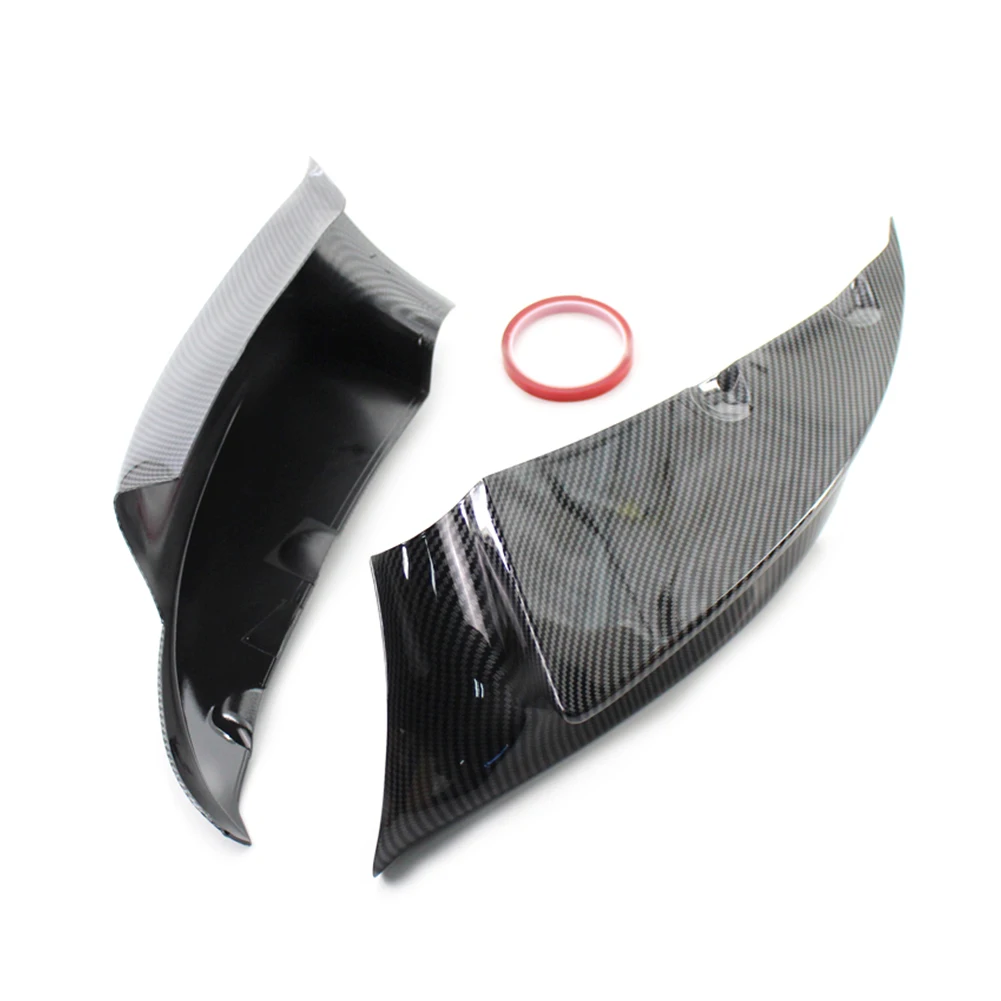 2x Carbon Fiber Style Auto Front Bumper Splitters Lip Spoiler ABS Trims For BMW E92 M3 3Series 2008 2009 2010 2011 2012 2013