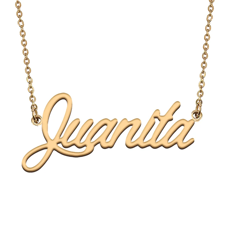 

Juanita Custom Name Necklace Customized Pendant Choker Personalized Jewelry Gift for Women Girls Friend Christmas Present