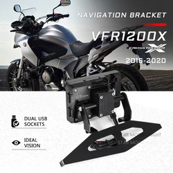 Windshield Stand Holder Phone Mobile Phone GPS Navigation Plate Bracket For Honda VFR1200X Crosstourer VFR 1200 X 2016 - 2020