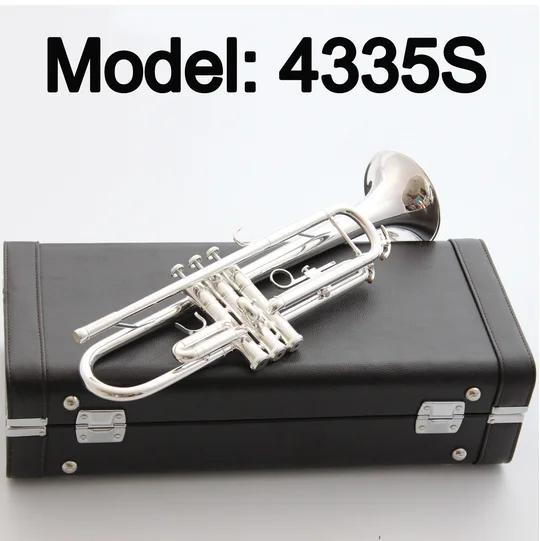 

Music Fancier Club Bb Trumpet 4335S Silver Plated Music Instruments Profesional Trumpets Student Included Case Mouthpiece